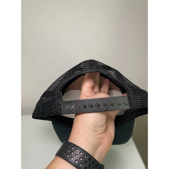 Vintage Trucker Hat Checkered Black White Texas Polygraph Investigator Snap Back - Picture 4 of 10